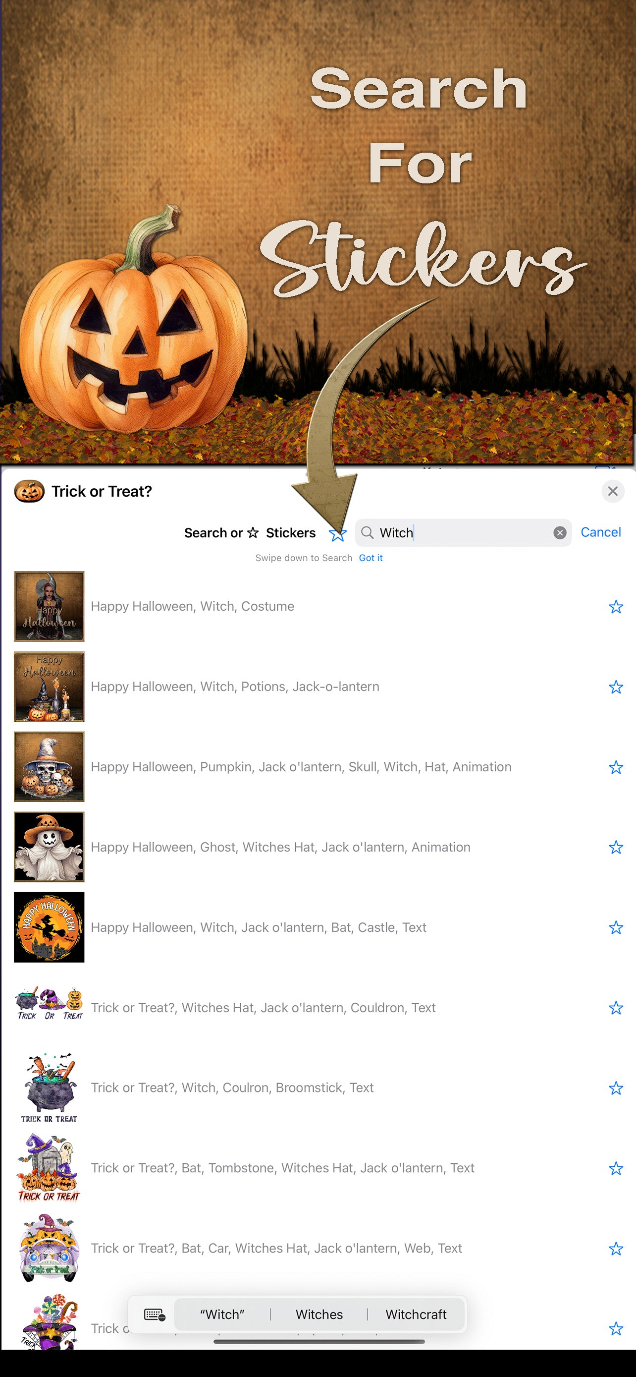 More Than Charms Trick or Treat? Stickers For iMessage