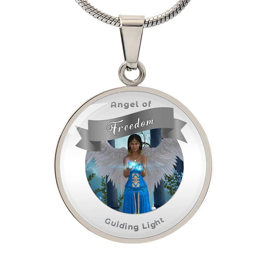 Freedom -  Guardian Angel Affirmation Pendant - More Than Charms