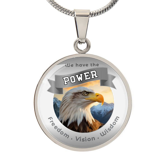 Eagle -  Power Animal Affirmation Pendant - Freedom Vision Wisdom - More Than Charms
