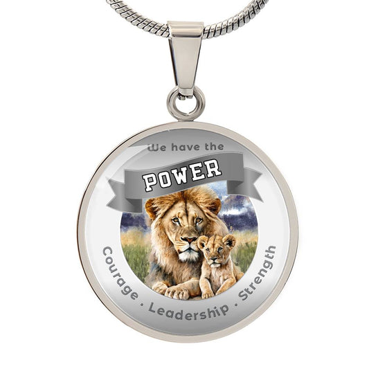 Lion  -  Power Animal Affirmation Pendant - Courage Leadership Strength- More Than Charms