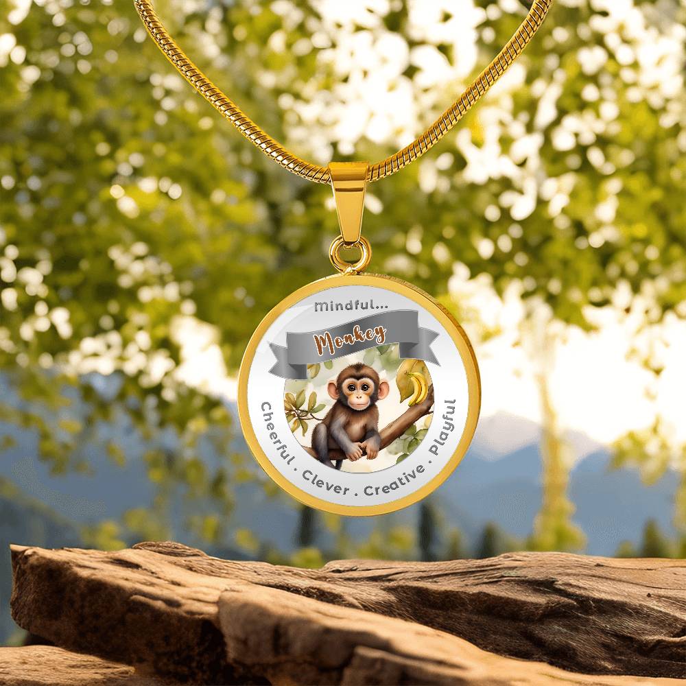 Mindful Monkey Affirmation Pendant - More Than Charms