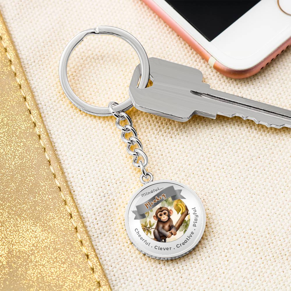 Mindful Monkey Affirmation Keychain - More Than Charms