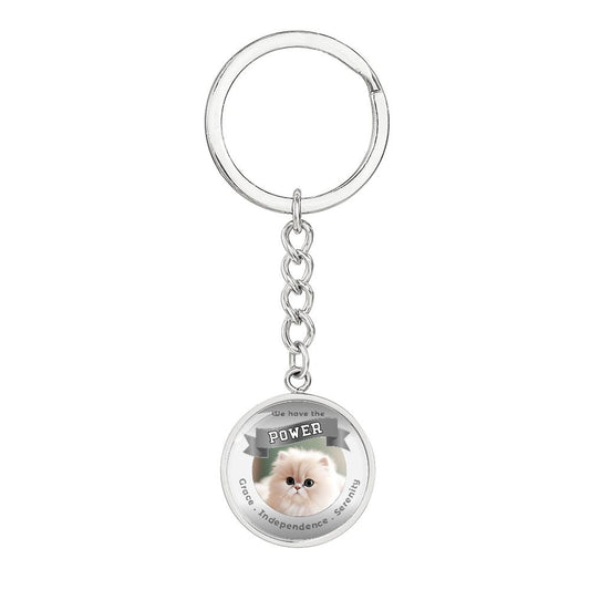 Persian - Cat Power Animal Affirmation Keychain - More Than Charms