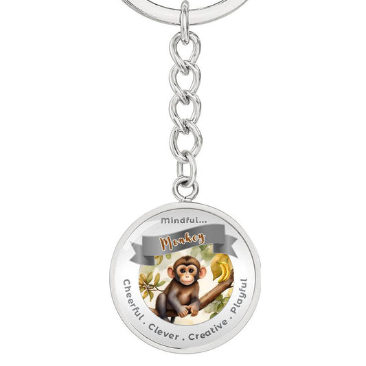 Monkey - Power Animal Affirmation Keychain - More Than Charms