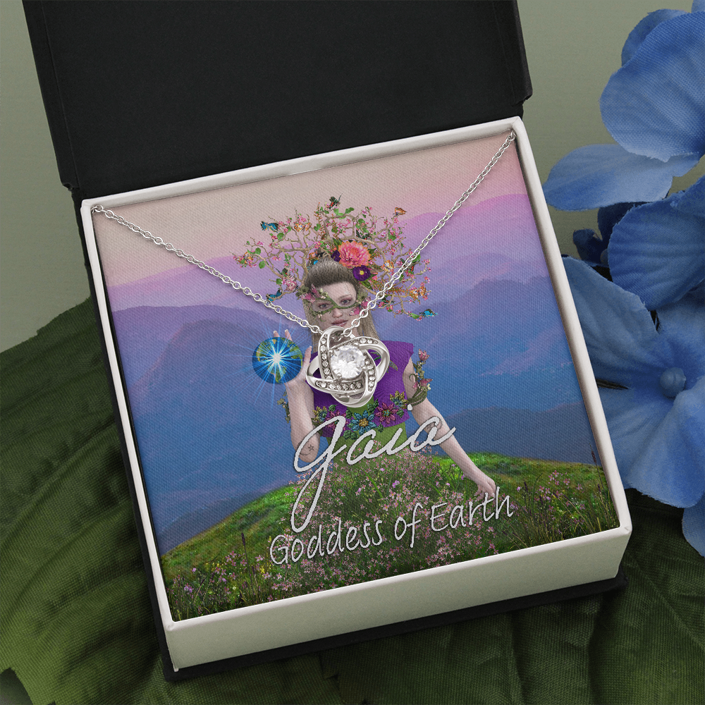 More Than Charms Goddess Gaia, Mother Earth- Love Knot Necklace
