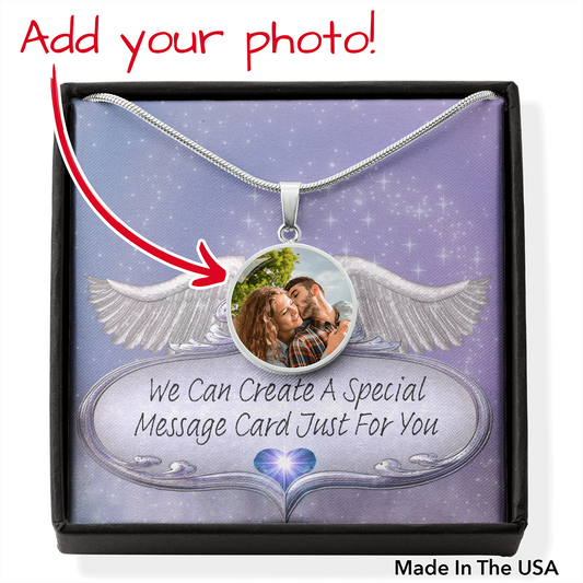 More Than Charms Upload Your Own Photo with Customized Message Card