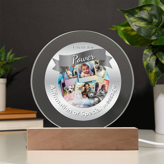 Personalized Acrylic Circle LED Light - More Than Charms