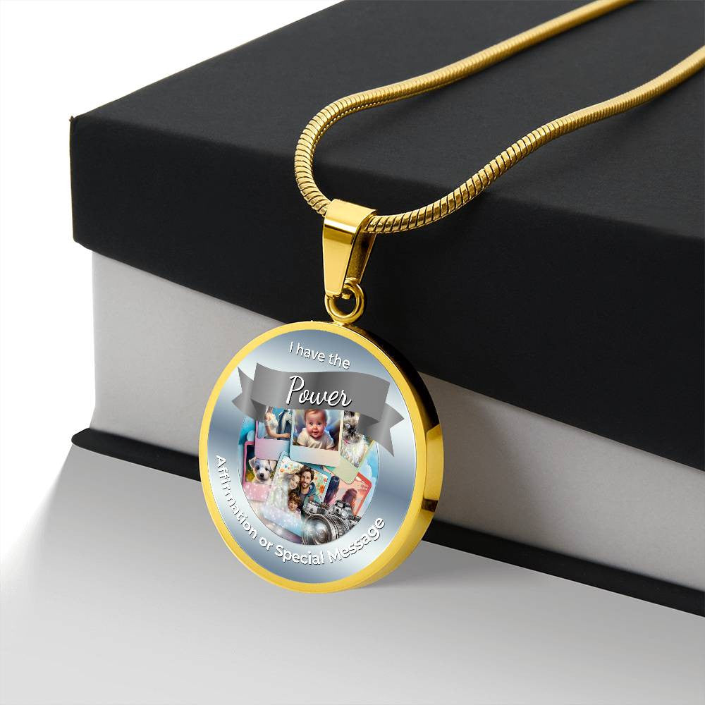 Personalized Circle Affirmation Necklace with Engraving - More Than Charms