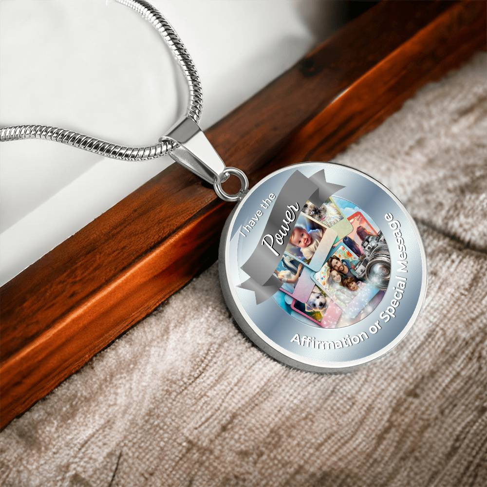 Personalized Circle Affirmation Necklace with Engraving - More Than Charms