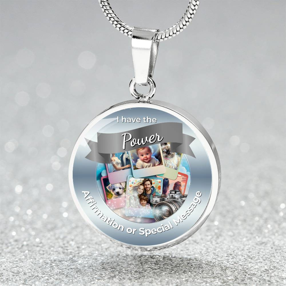 Personalized Circle Affirmation Necklace with Engraving - More Than Charms