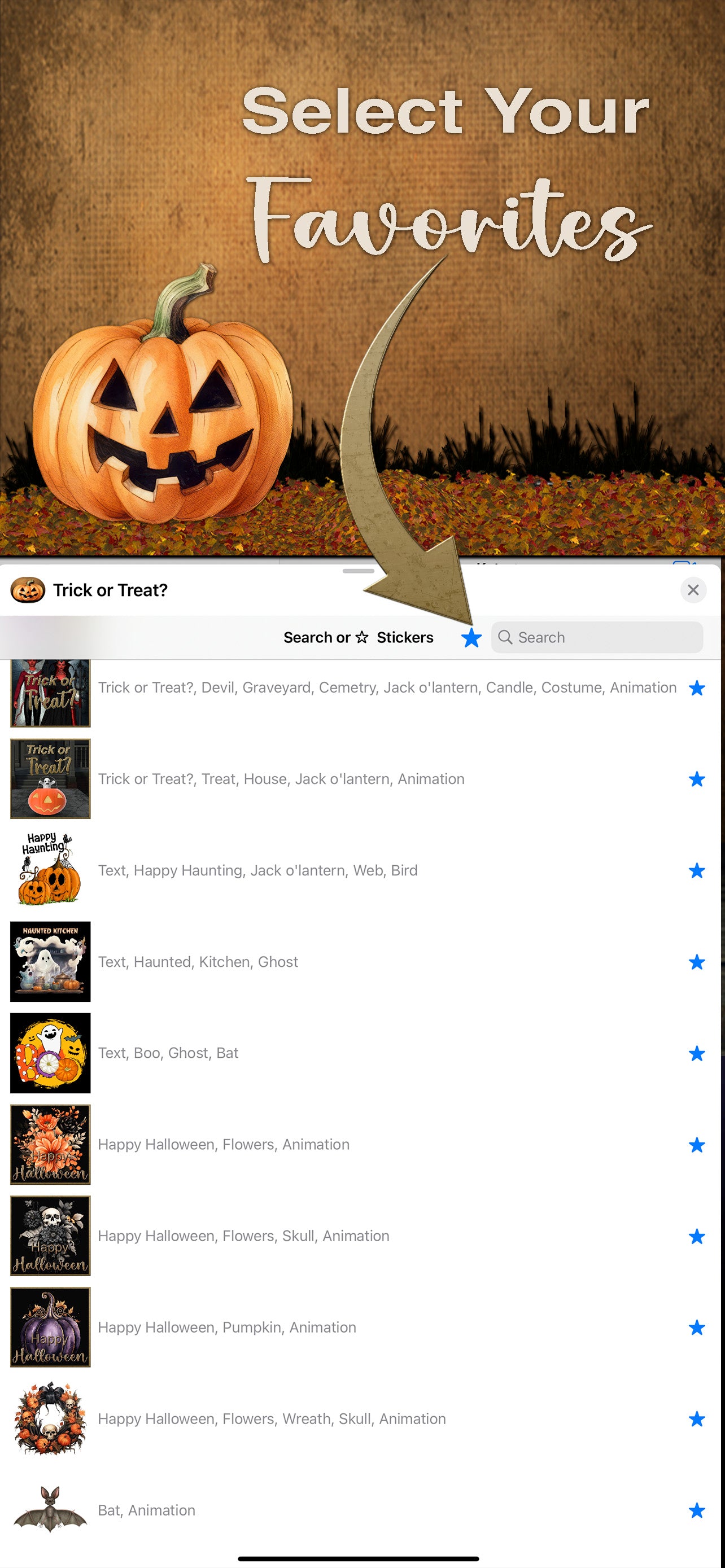 More Than Charms Trick or Treat? Stickers For iMessage