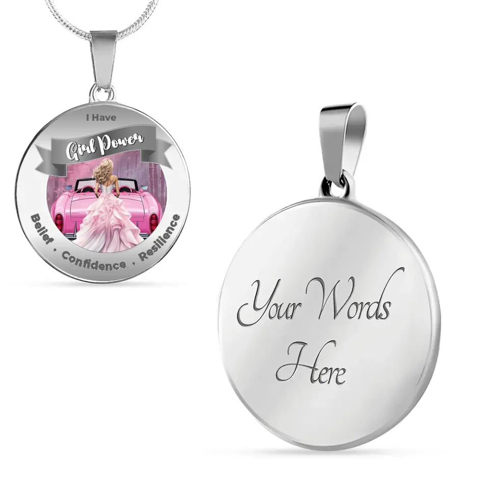 Personalized Girl Power Affirmation Necklace - Belief, Confidence, Resilience - More Than Charms