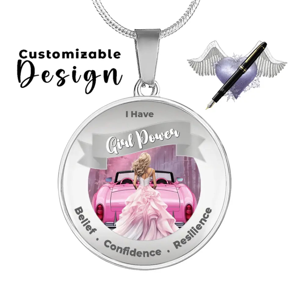 Personalized Girl Power Affirmation Necklace - Belief, Confidence, Resilience - More Than Charms