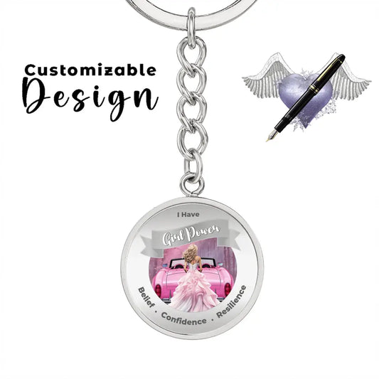 Personalized Girl Power Keychain - Belief, Confidence, Resilience - More Than Charms