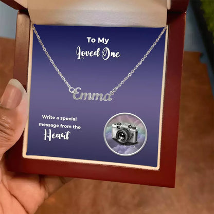 Personalized Name Necklace - Upload Your Own Photo - More Than Charms