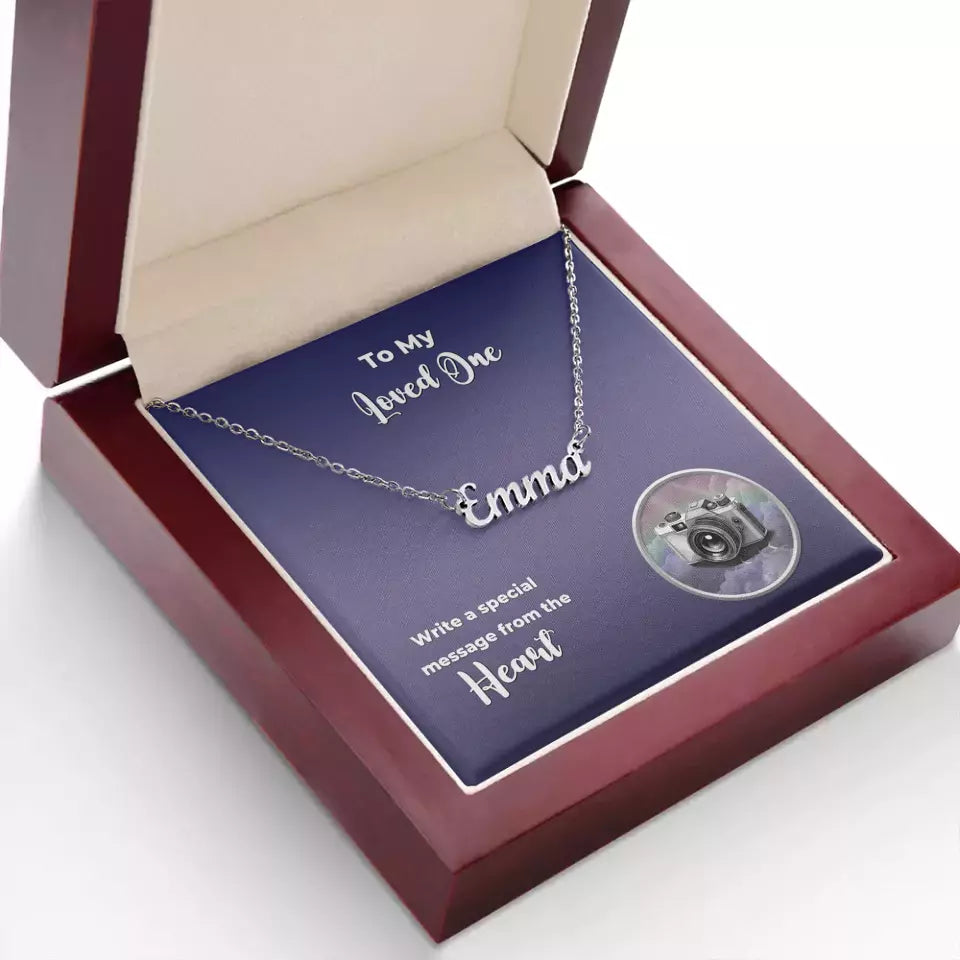 Personalized Name Necklace - Upload Your Own Photo - More Than Charms