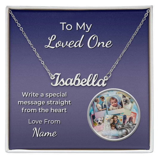 Custom Name Necklace (With Personalised Message Card)- More Than Charms