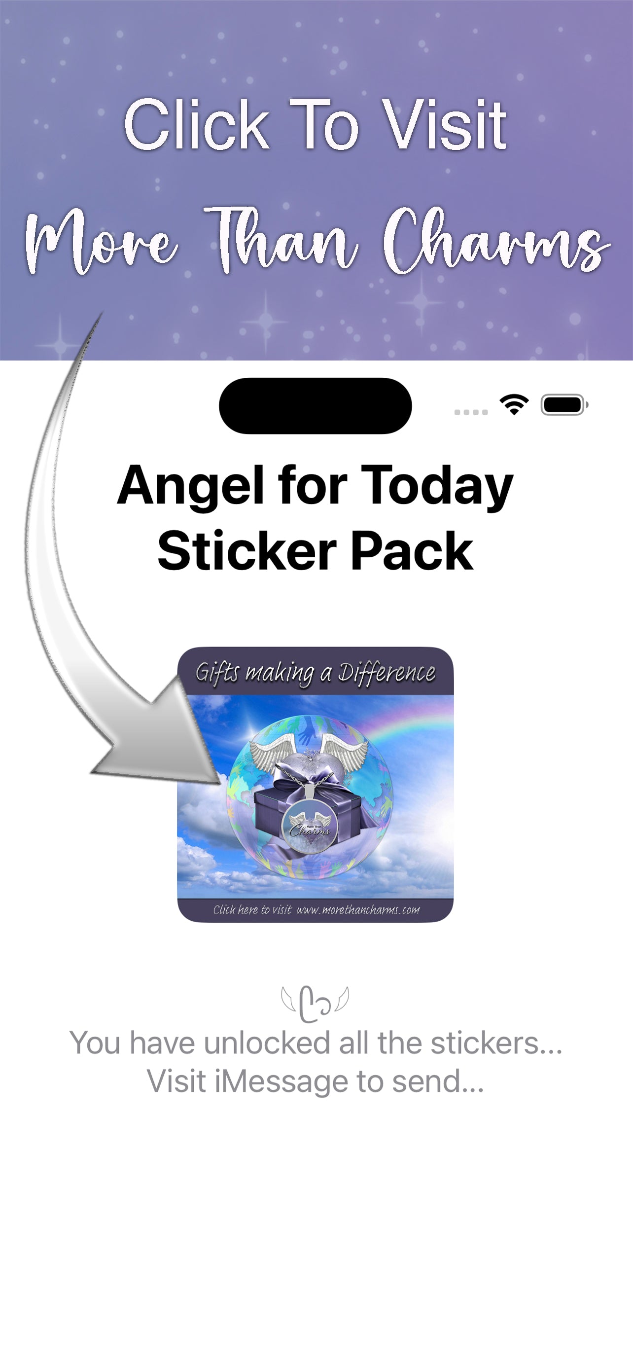 More Than Charms Angel For Today Sticker Pack