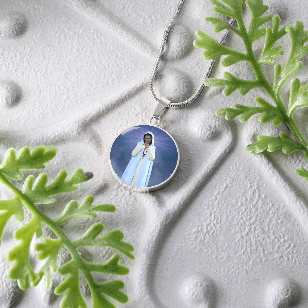 More Than Charms Divine Protection: Mother Mary Circle Pendant