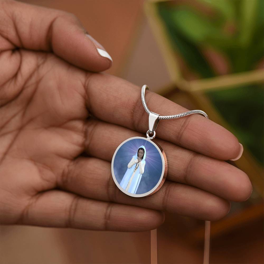 More Than Charms Divine Protection: Mother Mary Circle Pendant