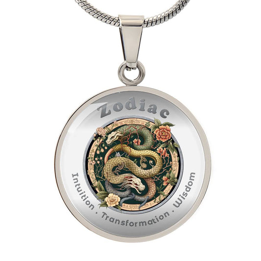 Snake  - Chinese Zodiac - Affirmation Necklace - More Than Charms