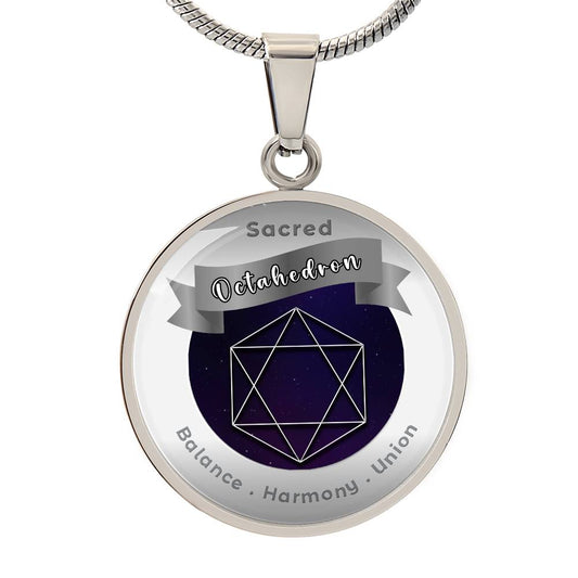 Octahedron - Balance Harmony Union - Affirmation Necklace - More Than Charms