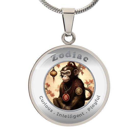 Monkey - Chinese Zodiac - Affirmation Necklace - More Than Charms