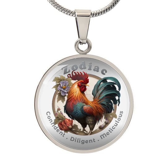 Rooster- Chinese Zodiac - Affirmation Necklace - More Than Charms