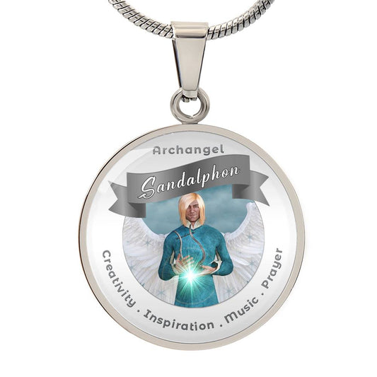 Archangel Sandalphon - Affirmation Necklace For Creativity, Inspiration, Music & Prayer - More Than Charms