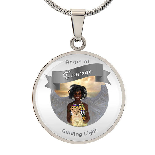 Courage -  Guardian Angel Affirmation Pendant - More Than Charms