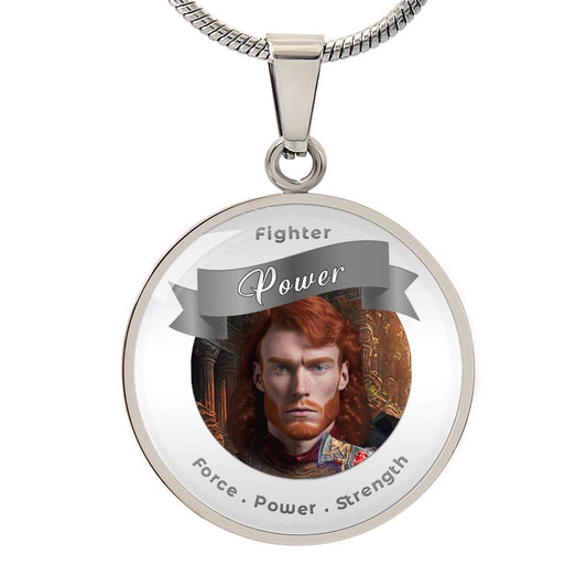 Fighter  - RPG Fantasy Affirmation Pendant  - More Than Charms