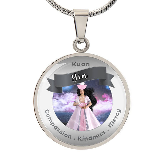 Kuan Yin - Affirmation Necklace For Compassion, Kindness & Mercy - More Than Charms