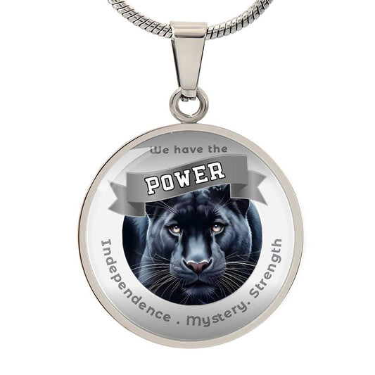 Panther - Power Animal Affirmation Pendant - Independence Mystery Strength  - More Than Charms