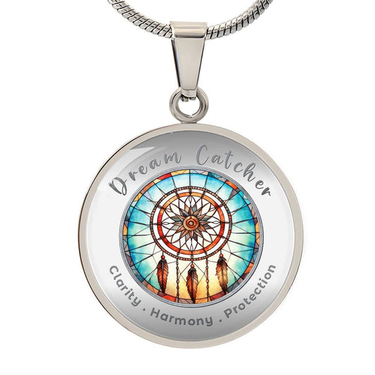 Dream Catcher - Protection  Harmony  Clarity - Affirmation Necklace - More Than Charms