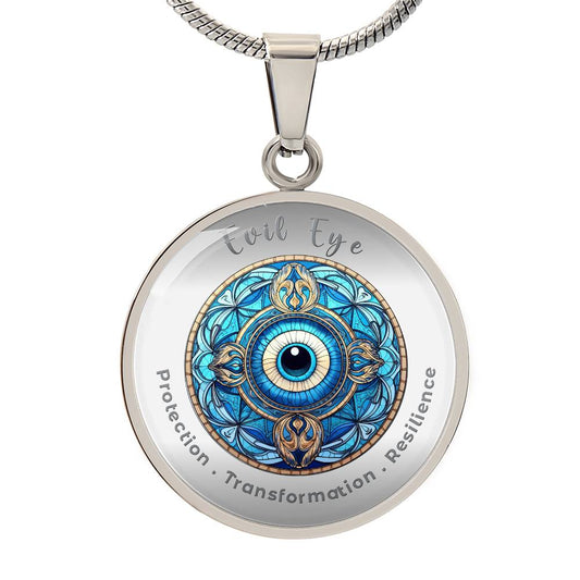 Evil Eye -  Protection  Transformation  Resilience - Affirmation Necklace - More Than Charms