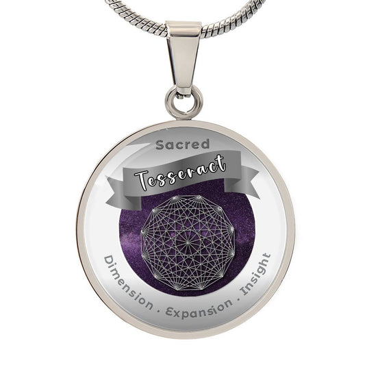 Tesseract -  Expansion  Dimension  Insight - Affirmation Necklace - More Than Charms