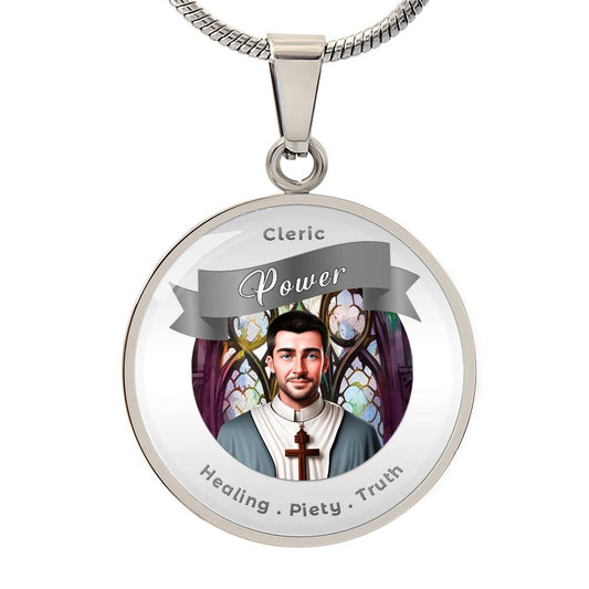 Cleric - RPG Fantasy Affirmation Pendant  - More Than Charms