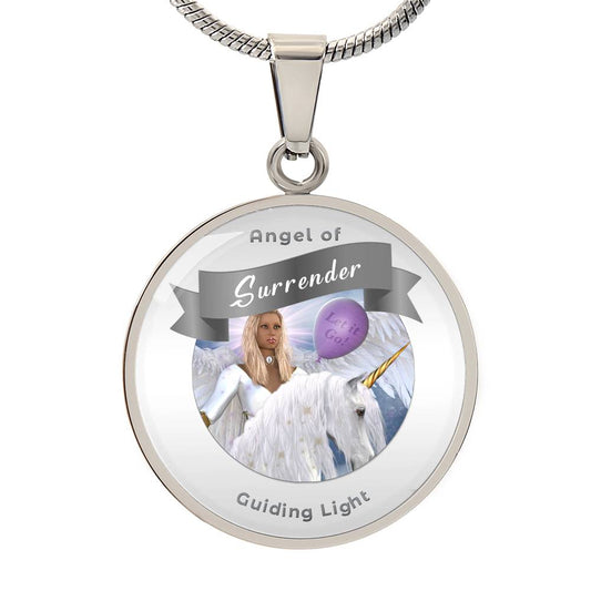 Surrender -  Guardian Angel Affirmation Pendant - More Than Charms