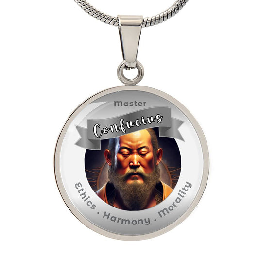 Confucius - Affirmation Necklace For Ethics, Harmony & Morality - More Than Charms