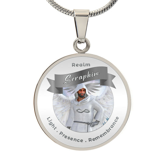 Seraphim - Angelic Realm Affirmation Necklace For Remembrance, Presence & Light- More Than Charms