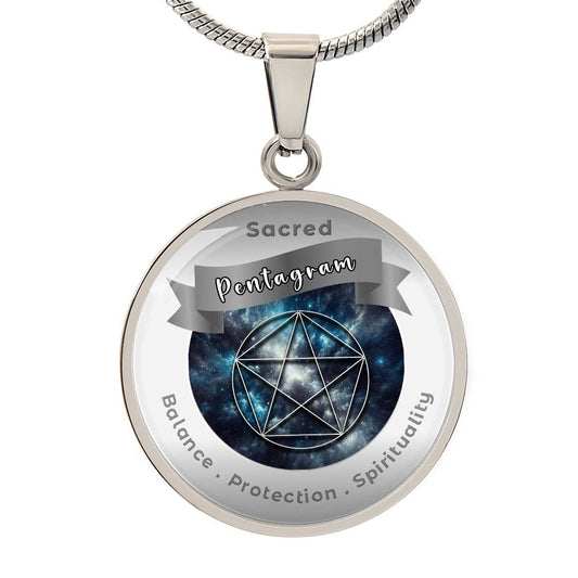 Pentagram - Balance  Protection  Spirituality - Affirmation Necklace - More Than Charms