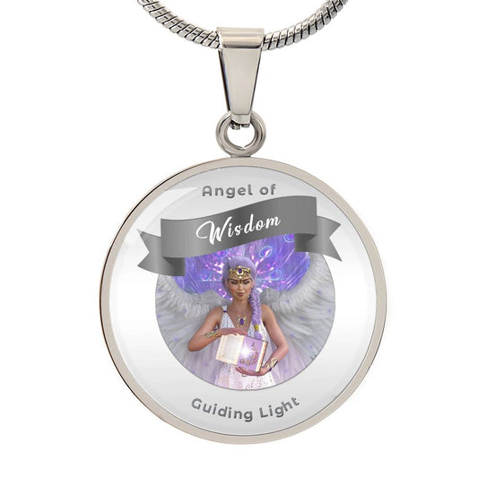 Wisdom -  Guardian Angel Affirmation Pendant - More Than Charms