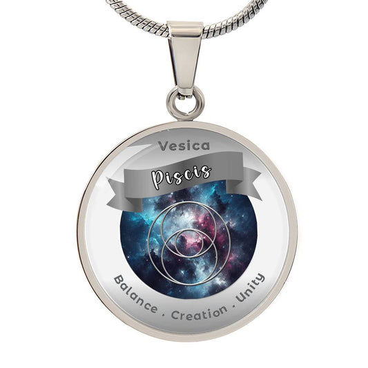 Vescica Piscis  - Unity   Creation   Balance - Affirmation Necklace - More Than Charms