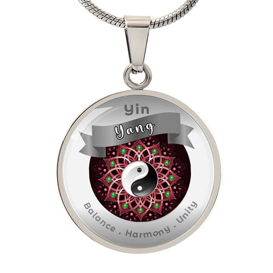 Yin Yang-  Balance  Harmony  Unity - Affirmation Necklace - More Than Charms