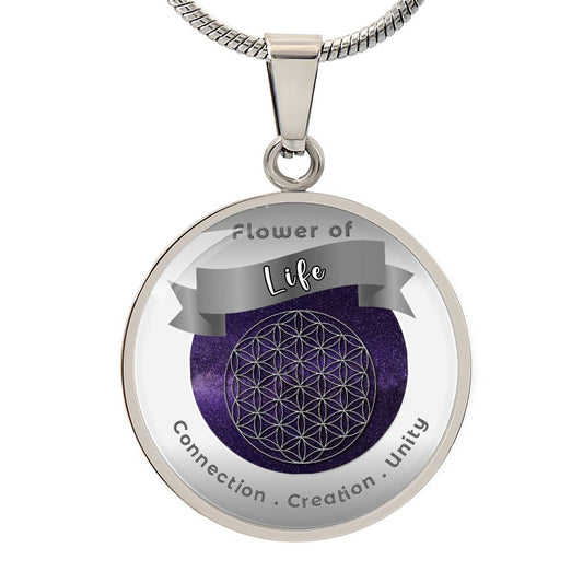 Flower of Life - Unity  Creation  Connection - Affirmation Necklace - More Than Charms