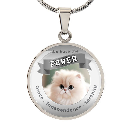 Persian - Cat Power Animal Affirmation Pendant - More Than Charms