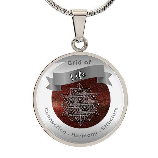 Grid of Life -  Harmony  Connection  Structure - Affirmation Necklace - More Than Charms