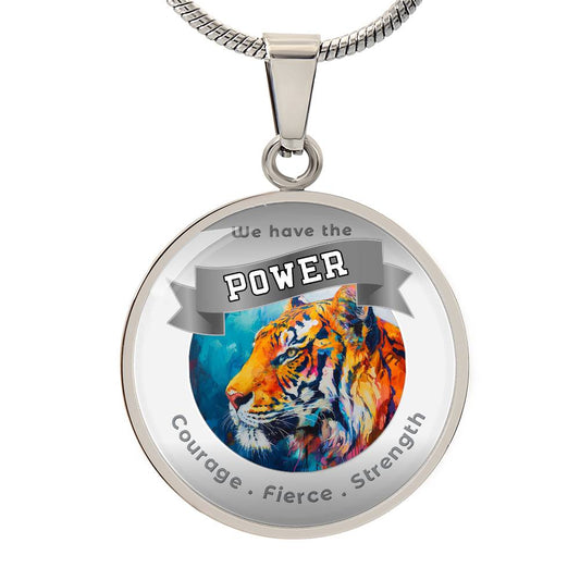 Tiger  - Power Animal Affirmation Necklace -  Courage Fierce Strength- More Than Charms