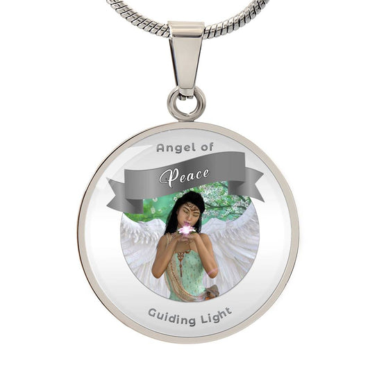 Peace -  Guardian Angel Affirmation Pendant - More Than Charms