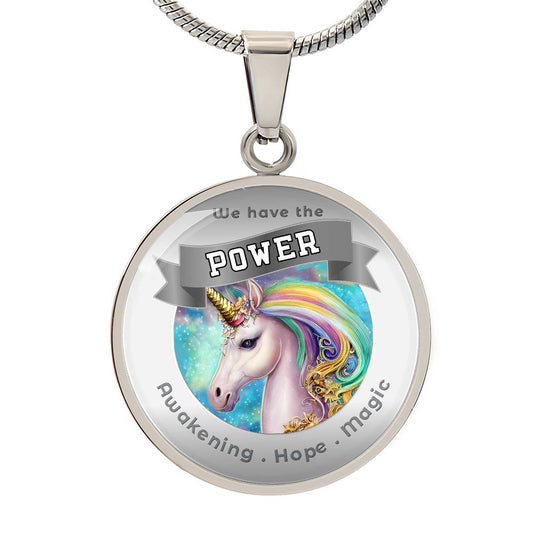 Unicorn  - Power Animal Affirmation Pendant - Awakening Hope Magic - More Than Charms